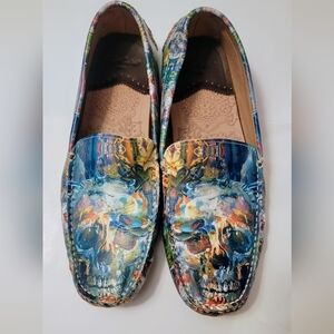 Robert GrahamPrint Leather Driving Loafers